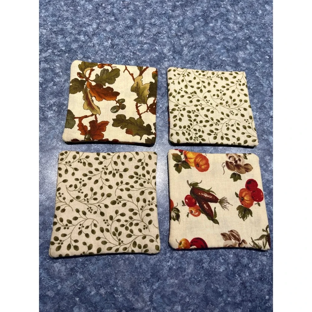 Handmade fabric coasters